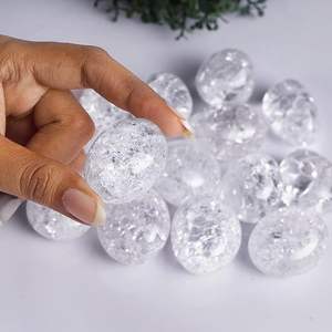 Pierres précieuses craquelées naturelles en quartz-Cristaux de guérison pour le Reiki et la méditation Quartz craquelé de haute qualité - Product Image 5