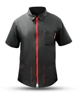 Professionele Kapper Jas Voor Mannen En Vrouwen Halfmouw Shirt Kapper Kiel Shirt Lichtgewicht