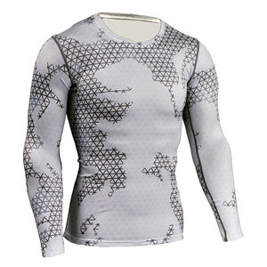 Mangas largas Nuevo diseño Hombres Rash Guard Para venta en línea Servicio OEM Fitness Wear Hombres Rash Guard - Product Image 4