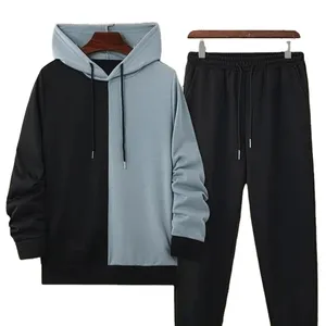 양털 훈련 운동복 남성 투피스 세트 운동복 조깅 세트 좋은 품질 사용자 정의 색상 콤보 단색 염색 캐주얼웨어