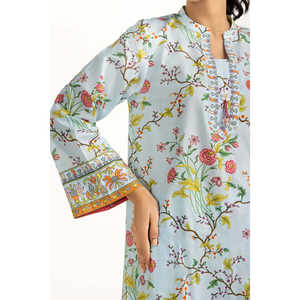 Conjunto Coordinado Estampado Cambric IPST-44986, Casual de 2 Piezas, Shorts y Top, Talla XS, Mangas Tres Cuartos, para Primavera/Verano - Product Image 4