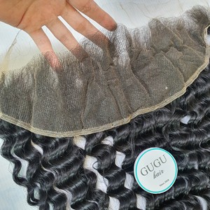 Virgin Human Hair Natural Color <b>Silky</b> Straight Wave Remy Grade 100g 13x4 HD for - Product Image 4