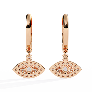 Boucles d'oreilles en or brillant 18 carats avec diamant de laboratoire, boucles d'oreilles de qualité supérieure - Product Image 6
