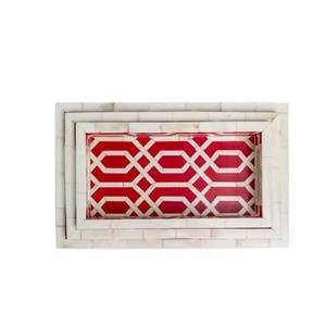 Premium Bone Inlay Tray for Coffee Table and Dining Use Handmade Artisan Design Ideal for Gifting and Interior Styling - Product Image 2