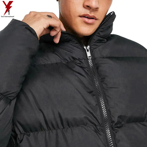 Veste bouffante pour hommes à la mode, vêtements d'hiver haut de gamme coupe ajustée, veste bouffante vierge unie - Product Image 3