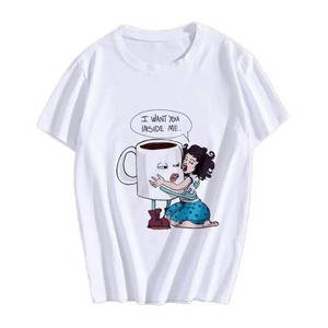 100% Cotton Thoáng Khí Quá Khổ Áo Sơ Mi Chất Lượng Cao Phong Cách 3D In T Áo Sơ Mi Mùa Hè Giản Dị O-Cổ Của Phụ Nữ Áo Sơ Mi - Product Image 1