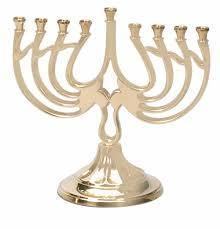 Decorative Finish Brass Menorah Candle Holder Jewish Hanukkah <b>Lamp</b> Candle Stand Religious Home Decor - Product Image 4