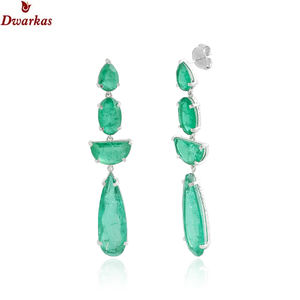 Classic Trendy Doublet Kenya Quartz Stone <b>Earrings</b> 925 Sterling <b>Silver</b> for Women-for <b>Wedding</b> Party or Gift - Product Image 3