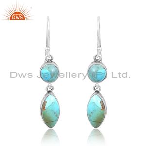 DWS Bijoux Kingman Turquoise Boucles d'oreilles en argent sterling 925 avec pierres précieuses Fabrication de cadeaux de fête de mariage à la mode pour femmes - Product Image 1