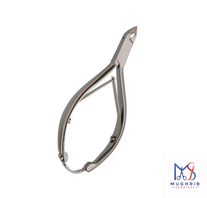 Cuticle Nipper 11 cm, <b>Box</b> Joint, D/Spring with <b>Lock</b> Stainless Steel Nail Nipper 12.5MM Flat Blade Sharp Tip - Product Image 1