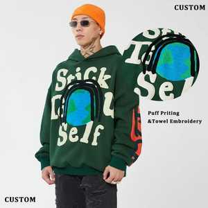 Sudaderas con capucha y sudaderas transpirables para hombre con estampado 3D en relieve de tendencia superior Ropa de invierno con logotipo bordado de Pakistán - Product Image 2