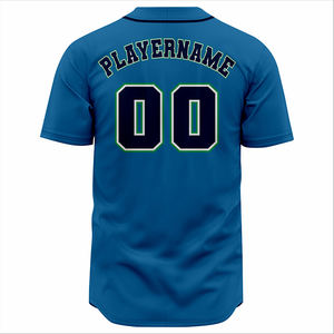 Camiseta de béisbol con logotipo personalizado con tela transpirable y elástica y tela de material de alta calidad - Product Image 2
