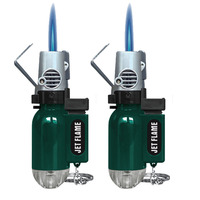 Briquet torche à jet en acier inoxydable avec logo personnalisé, coupe-vent, gaz butane, pour camping, barbecue, allumage électronique, rechargeable, soudage