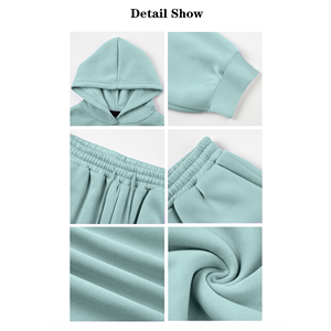 Sweat-shirt à capuche et pantalon de rue pour femmes nouvellement conçus Training & Jogging Wear Tracksuits For Women - Product Image 3