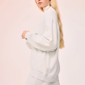 Women Custom Pullover Off Shoulder Dance Full Sleeve Cropped Sweatshirt Ladies Blank Workout <b>Crop</b> <b>Top</b> - Product Image 2