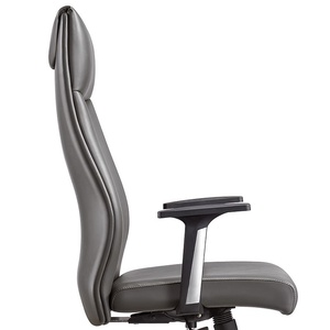 Silla de Oficina Ejecutiva Ergonómica de Respaldo Alto, con Reposabrazos Fijos, Estructura de Acero Inoxidable, Diseño de Respaldo Cruzado, Giratoria, para Escritorio - Product Image 2