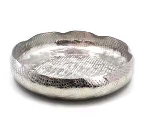 Trois bols faits à la main Snacks Dessert Soupe Plateau de service en aluminium de haute qualité Argenterie Fête Chocolat Plateau de service - Product Image 3