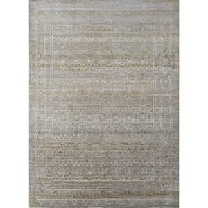 Tapis en laine afghane noué à la main Viscaya Blue, 10 mm d'épaisseur, motif médaillon abstrait rectangulaire pour la maison, le couloir, le salon - ENM-8008 (Cs-03) - Product Image 1