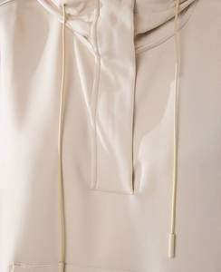 Sudadera con capucha de 2 piezas deportiva de gran tamaño personalizada para mujer, sudaderas con capucha de punto sólido informal para mujer - Product Image 2