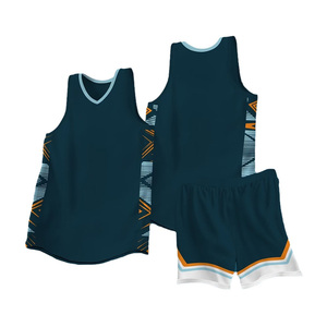 Juego de ropa de baloncesto personalizable Kit único con diseño propio Uniforme de equipo transpirable impreso por sublimación - Product Image 4