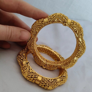 ข้อความกว้างทองเหลือง Kada พร้อมรายละเอียดงาน jali และหินมีจำหน่ายในราคาขายส่ง - Product Image 2