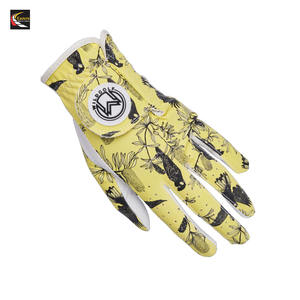 Gants de golf haut de gamme pour femmes, design OEM, cuir Cabretta, gant de golf personnalisé pour main gauche, accessoires de golf imprimés pour le sport - Product Image 1