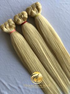 Venta al por mayor de 12 pulgadas a 30 pulgadas de calidad superior de un solo dibujo Rubio recto Remy Cabello humano Templo indio Virgen Raw Export - Product Image 2