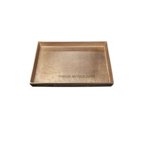 Plateau de service rectangulaire en bronze, finition lisse et design minimaliste, idéal pour une décoration intérieure élégante et les réceptions – Vente chaude - Product Image 1