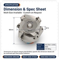 CNC personnalisé 45 degrés KM45 Face Milling Disc Cutter Plate INSERT SEHT1204 End Mill OEM ODM Support