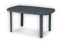 Table de salle à manger extérieure moderne et élégante de fabrication italienne, en plastique PP, écologique, résistante aux UV, certifiée ISO9001 TUV, pliable, pour hôtel, villa