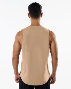 <b>DIGGER</b> INTERNATIONAL High Street Solid Color Splicing Mens Vest Fashion Plain Spandex/Polyester Loose Sleeveless Tank Top - Product Image 2