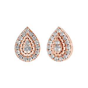 Pendientes de Diamantes con Corte Brillante de Oro Rosa Sólido de 14k para Mujer, Certificados por IGI, Joyería Fina de Lujo, Venta al Por Mayor OEM ODM - Product Image 4