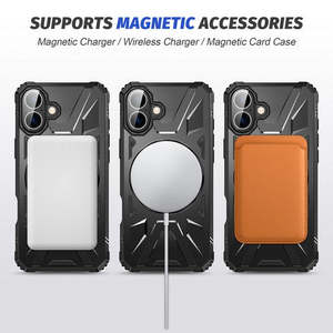 เคส iPhone 15 Pro Max 6.7 นิ้ว แบบแข็งพร้อมขาตั้งแม่เหล็กหมุนได้ขนาดใหญ่ สีดำ (บรรจุภัณฑ์ขายปลีก) - Product Image 2