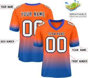 Streetwear OEM Maillots de football américain Urban Clubwear Sportswear Polyester Mesh Séchage rapide Respirant Impression par sublimation - Product Image 4