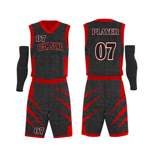 Nouveauté 2026 : Ensembles de maillots de basketball en maille personnalisables, imprimés par transfert thermique, anti-humidité, 100 % polyester - Product Image 4