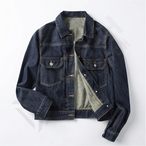 Custom Design Men's Slim Fit Japanese Style Denim <b>Jacket</b> Teens <b>Boys</b> Denim Jean <b>Jackets</b> Coats Fashion Outerwear Collection - Product Image 1