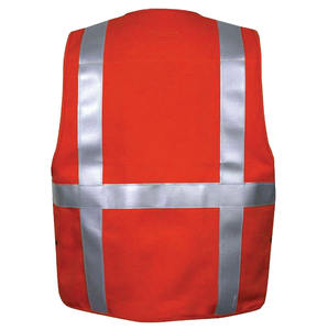 100% Polyester Vestes Vêtements De Travail Haute Visibilité Veste De Sécurité Réfléchissante Avec Poches Et Fermeture Éclair Logo Personnalisé Gilets De Sécurité - Product Image 3