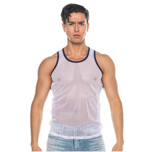 2023 <b>Slim</b> Fit Tank Tops for <b>Men</b> Sleeveless Gym Athletic Workout Yoga <b>Slim</b> Fit Mesh tank Tops - Product Image 4