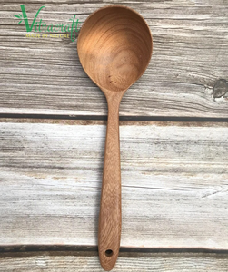 Cuillère en bois naturel. Cuillère en bois à Large bouche Unique. Grande cuillère en bois, grande cuillère. Cuillère pour servir la soupe, le bouillie. Utilisée pour la cuisine du Vietnam faite à la main - Product Image 4