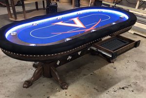 96 Inch Sang Trọng LED Poker Bảng OEM Có Thể Tháo Rời Tùy Chỉnh Sòng Bạc Bảng V Hình Dạng Chân Cờ Bạc Chơi Game Bảng - Product Image 2