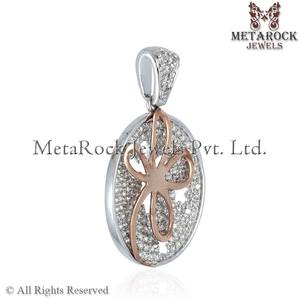 ของแข็ง14พันสีขาวทองจี้ต่างหูชุดปูเพชรเครื่องประดับต่างหูจี้เครื่องประดับของขวัญสำหรับเธอการออกแบบใหม่ที่มีคุณภาพสูงชุด - Product Image 6