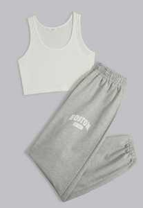 Última mujer Casual dos piezas de punto 100% algodón camiseta con capucha manga larga Color personalizado pulóver para la colección de tiendas en línea - Product Image 6