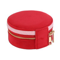 Boîte de rangement portable en velours pour bijoux avec décoration en nœud, étui à bijoux pour les voyages et l'usage quotidien, rangement pour bagues et boucles d'oreilles