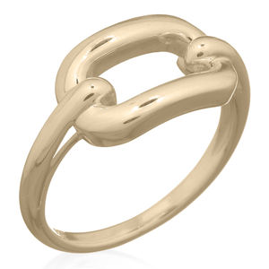 แหวนชุบทองสีเงินสเตอร์ลิง925เชื่อมวงรีแบบเปิด - Product Image 1