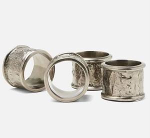 Round Shiny Copper <b>Hammered</b> Napkin <b>Holder</b> Stocked Metal Napkin Rings for Wedding & Home Dinner Table Decoration - Product Image 6