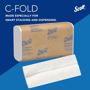 Toallas de papel plegables en C Scott Professional, 12 x 200 hojas (01510) - Product Image 3