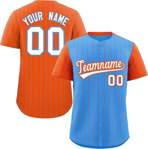 Jersey de béisbol bordado, aparejos de sarga abotonada, uniforme de softball, camisa de equipo personalizada, malla transpirable, ajuste que absorbe la humedad - Product Image 1
