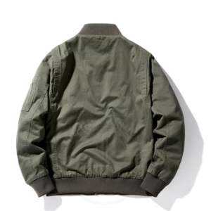 2024 New Design <b>Men's</b> High Quality Nylon Bomber <b>Jacket</b> Private Label Winter Wear Zipper Closure Canvas Fabric <b>Smart</b> <b>Casual</b> Top - Product Image 2