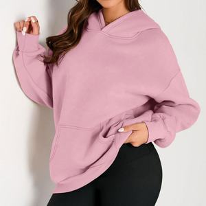Womens Hoodies Fleece Cotton Oversized V Neck Sweatshirts Long Sleeve Pullover Sweater Casual <b>Comfy</b> - Product Image 4
