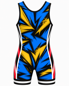 Combinaison de lutte personnalisée pour hommes, uniforme athlétique par sublimation, respirant, extensible, tenue d'équipe, entraînement, compétition, vêtements de sport, vente en gros - Product Image 4